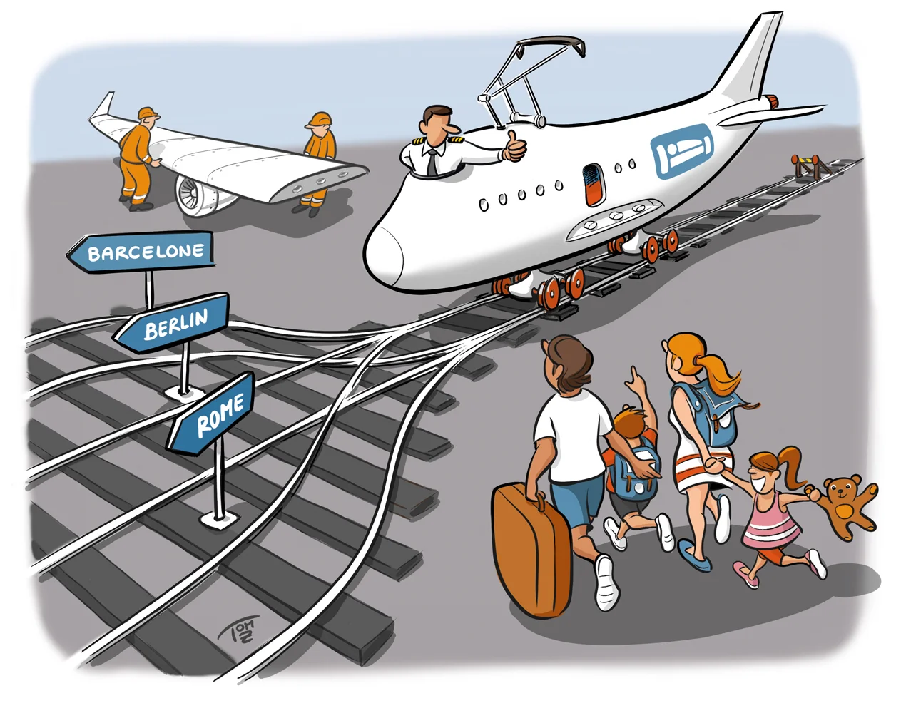 Comic Zug statt Flug