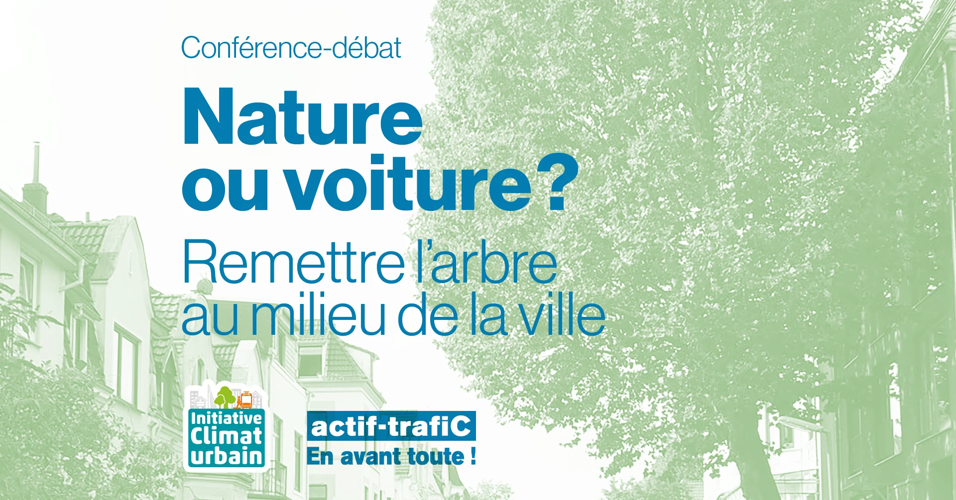 Nature ou voiture remettre l'arbre au milieu de la ville