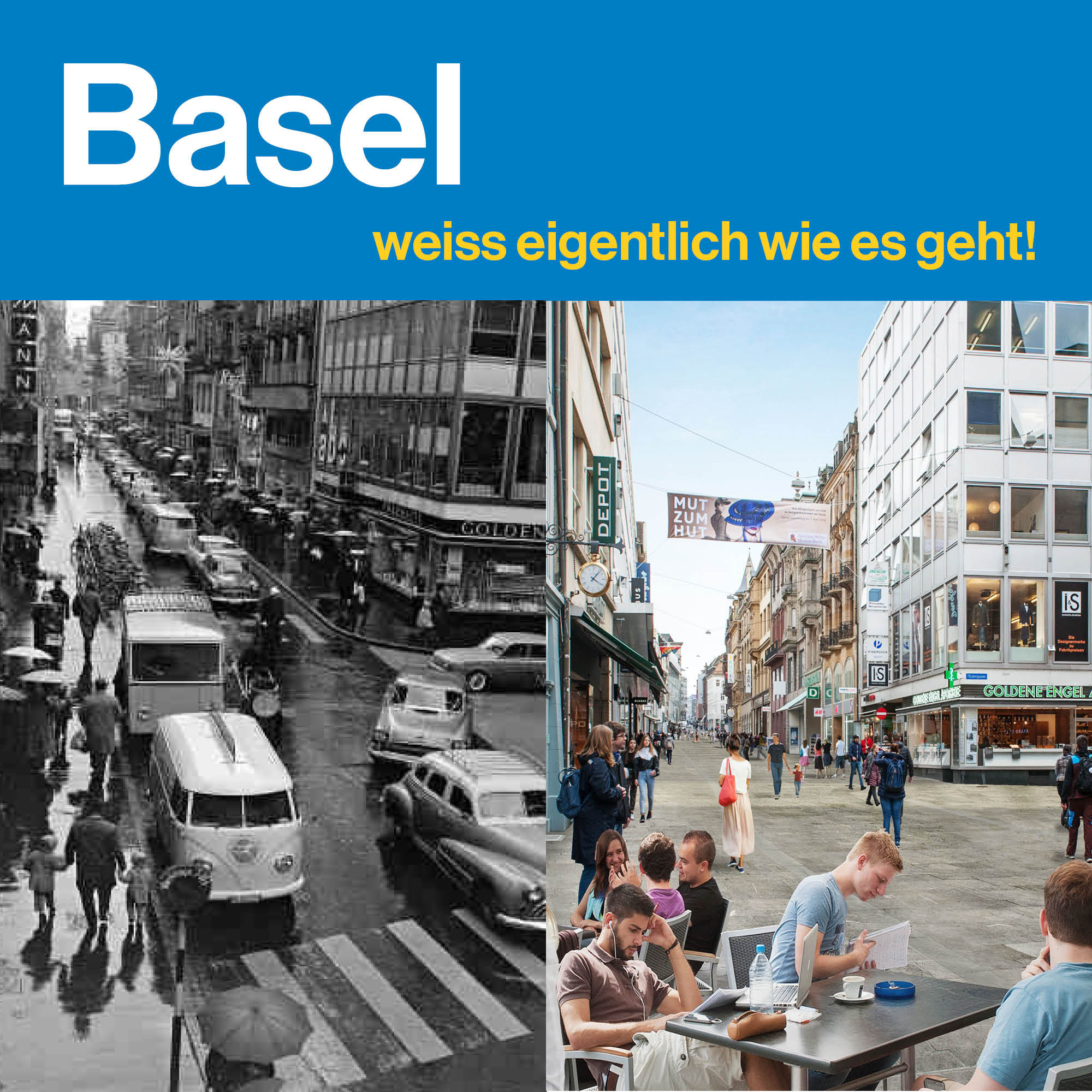 Basel vorher nachher Freie Strasse