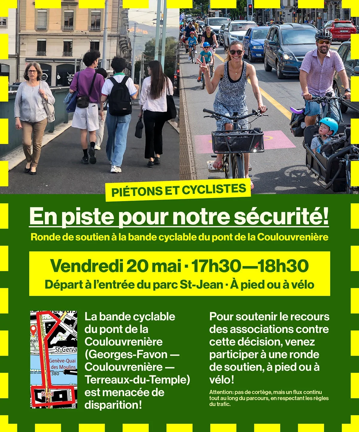 Ronde de soutien bandes cyclables vendredi 20 mai 2022
