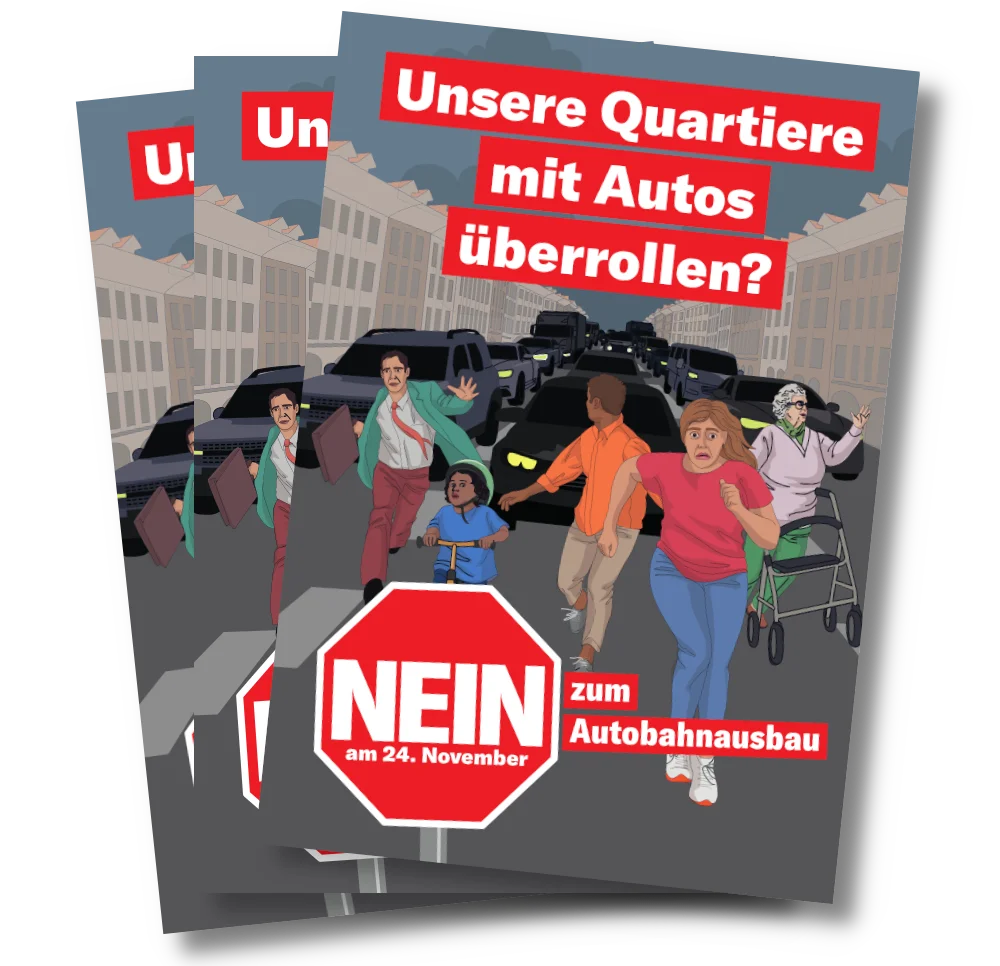 Quartiere mit Autos überrollen