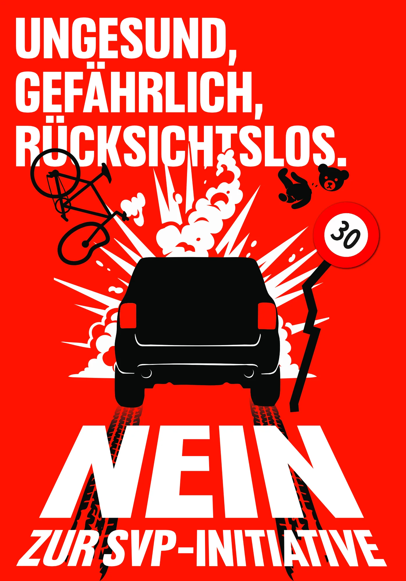 ungesund, gefährlich, rücksichtslos.