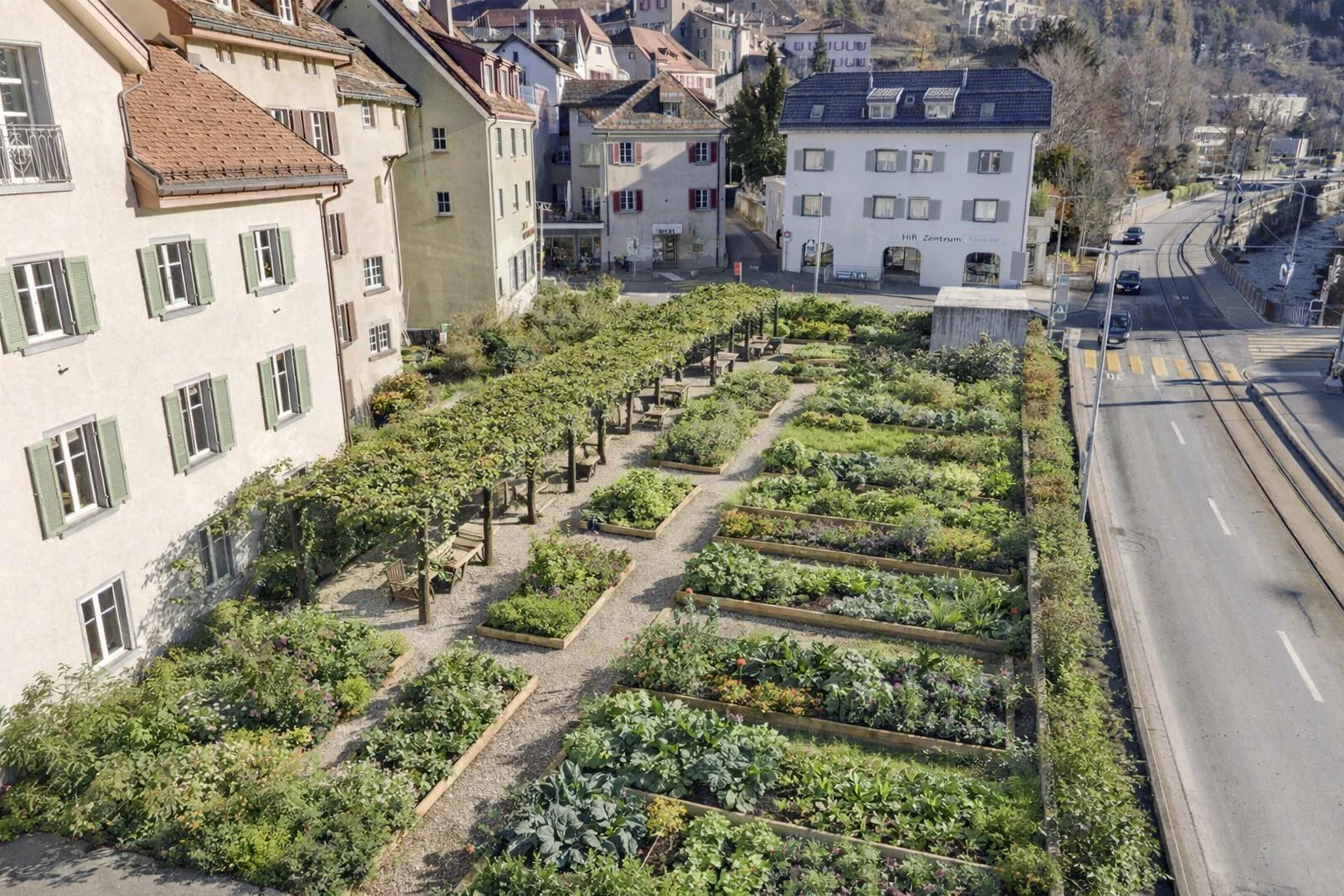 Zukunftsvision VCS GR für den Churerhof, KI-visualisiert von Yvonne Michel Conrad