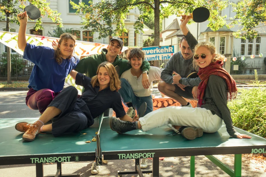 Ping Pong und Pizza statt Parkplatz von Luzia und Freunden in Basel am PARK(ing) Day 2019