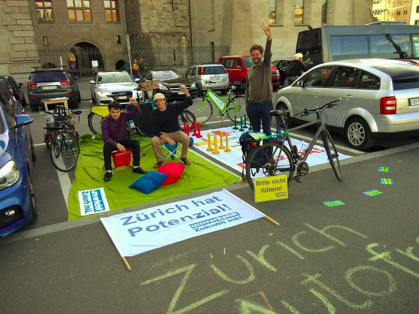 Eile mit Weile statt Parkplatz von Stefan und Freunden am PARK(ing) Day 2017 in Zürich