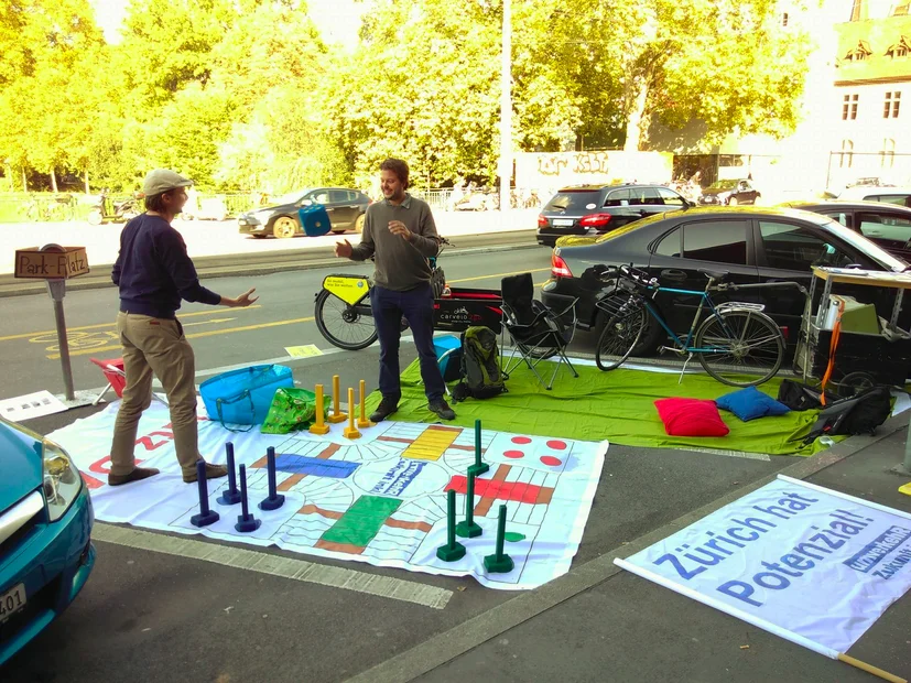 Eile mit Weile statt Parkplatz von Stefan und Freunden am PARK(ing) Day 2017 in Zürich