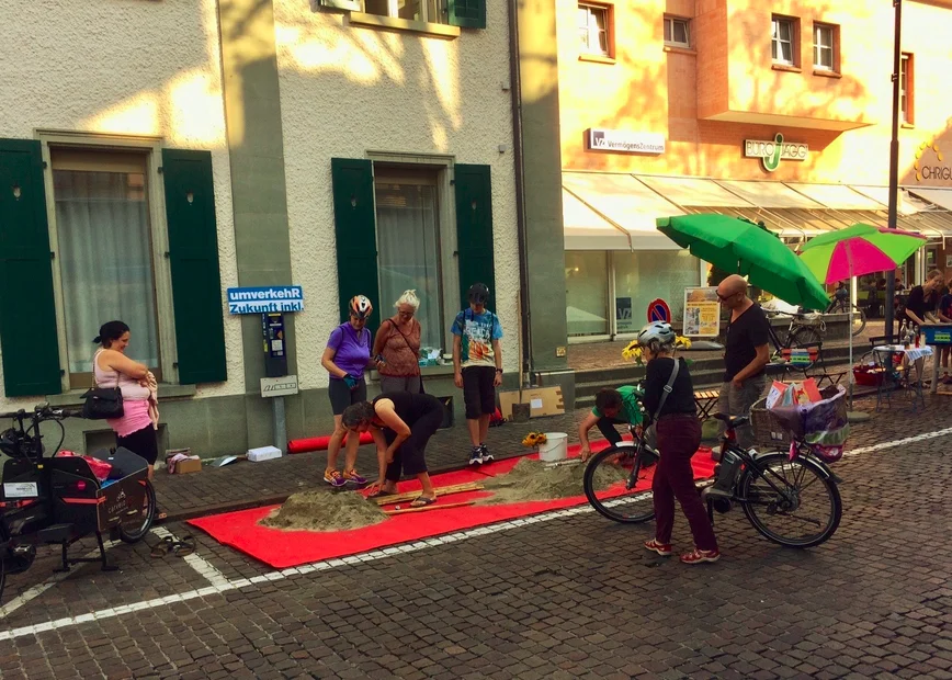 Spiele statt Parkplatz am PARK(ing) Day 2020 in Burgdorf