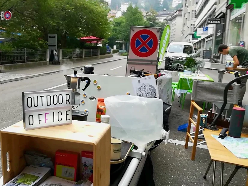 Outdooroffice  am PARK(ing) Day 2020 in St. Gallen