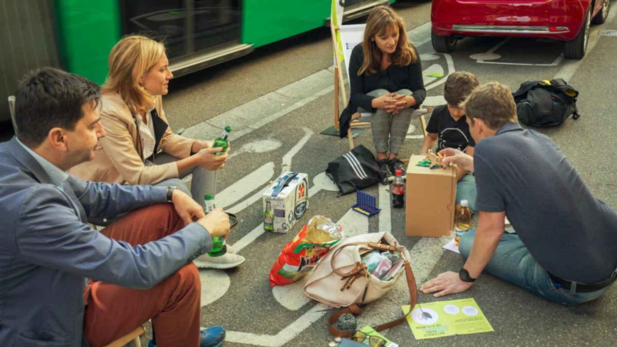 Beachfun mit Minigolf  statt Parkplatz von Giuseppina und Freunden in Basel am PARK(ing) Day 2019