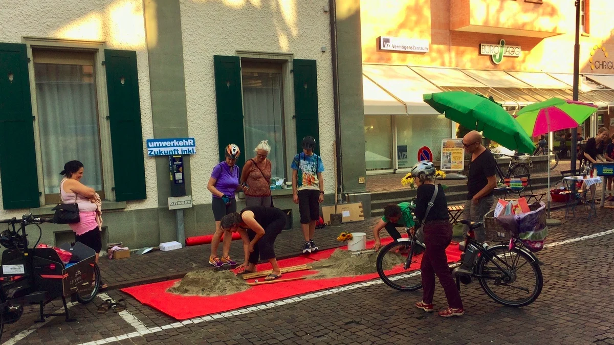 Spiele statt Parkplatz am PARK(ing) Day 2020 in Burgdorf