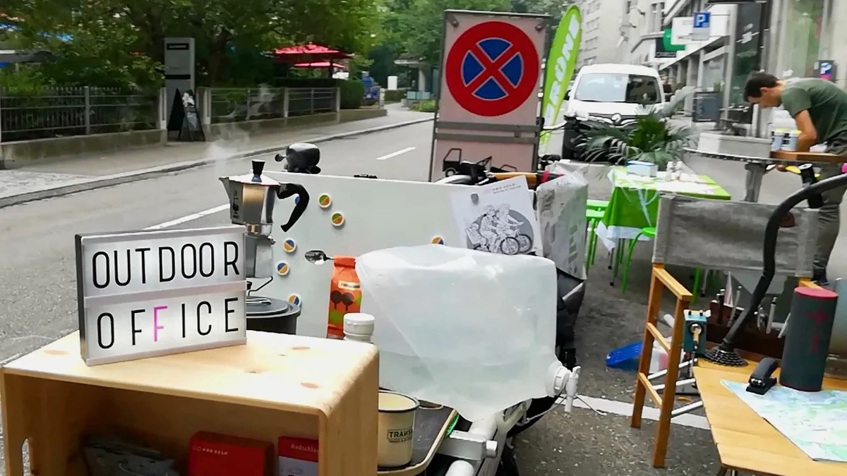 Outdooroffice  am PARK(ing) Day 2020 in St. Gallen