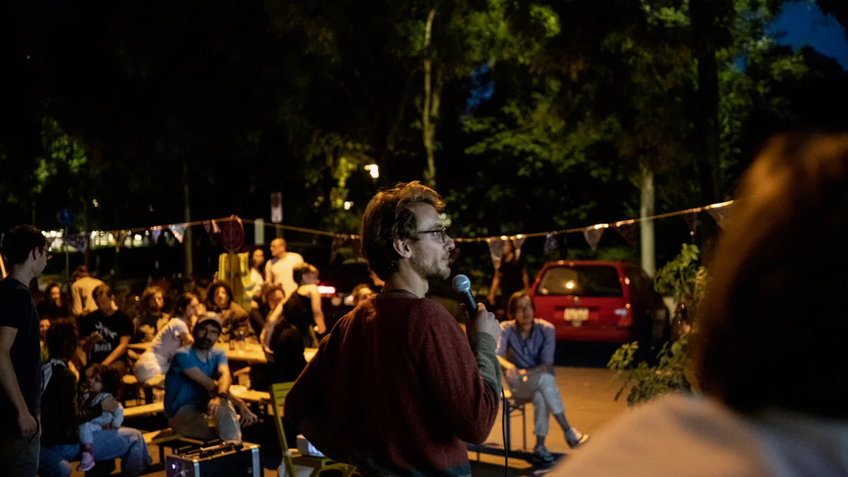 Velokino von Vélorution an der Hohlstrasse 86b am PARK(ing) Day 2020 in Zürich