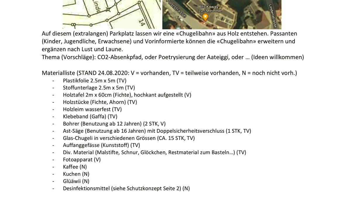 Sarnen - Konzept zum PARK(ing) Day