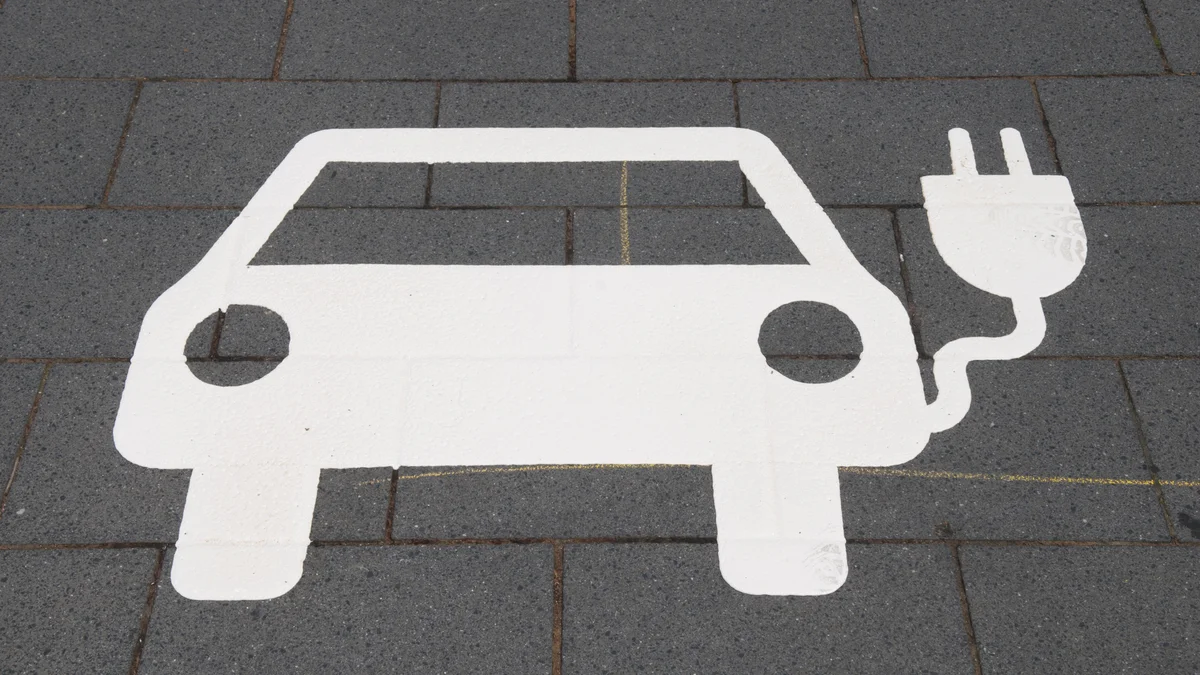 Elektroauto Tankstelle Piktogramm