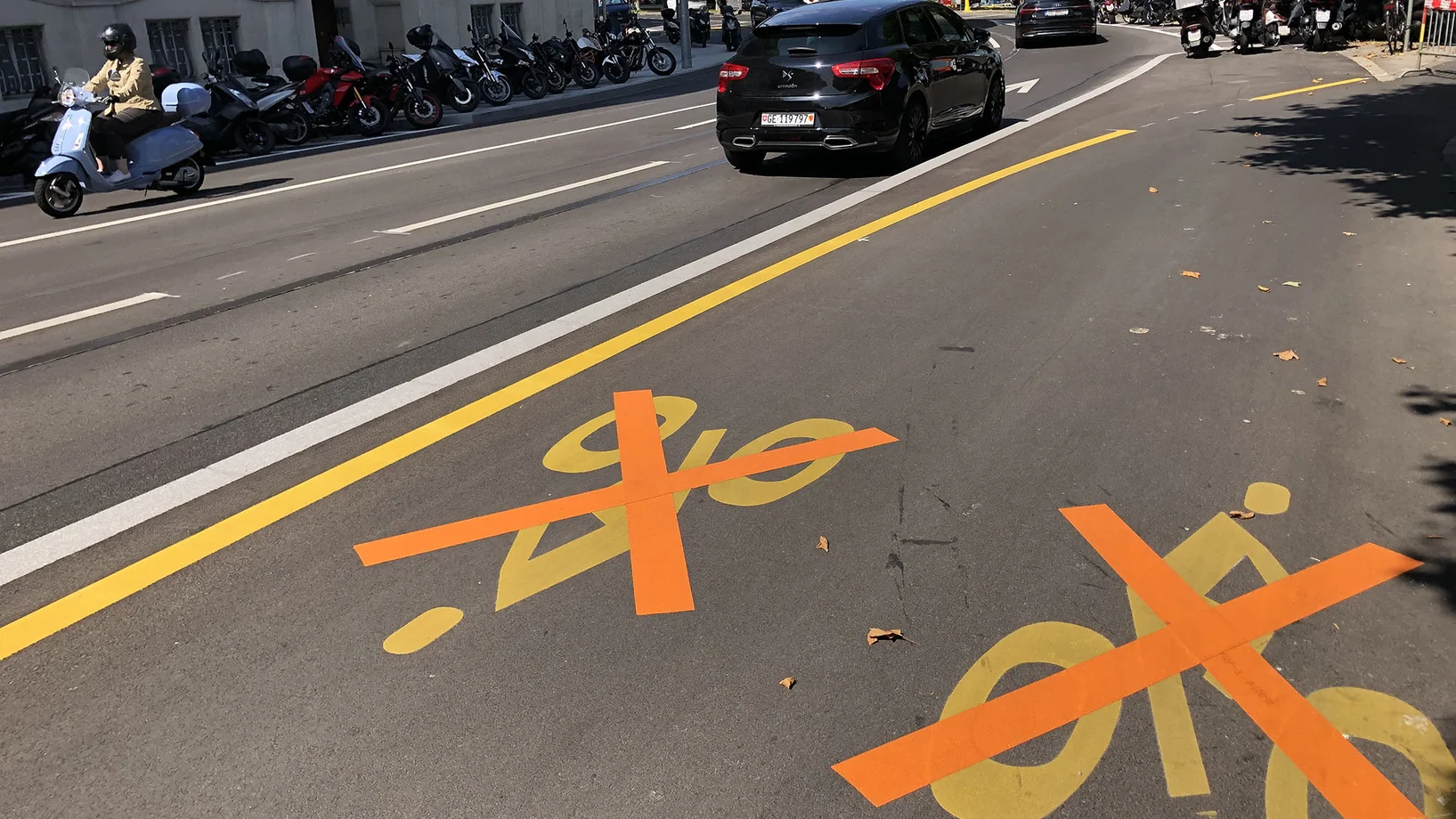 piste cyclable coupée quai Wilson