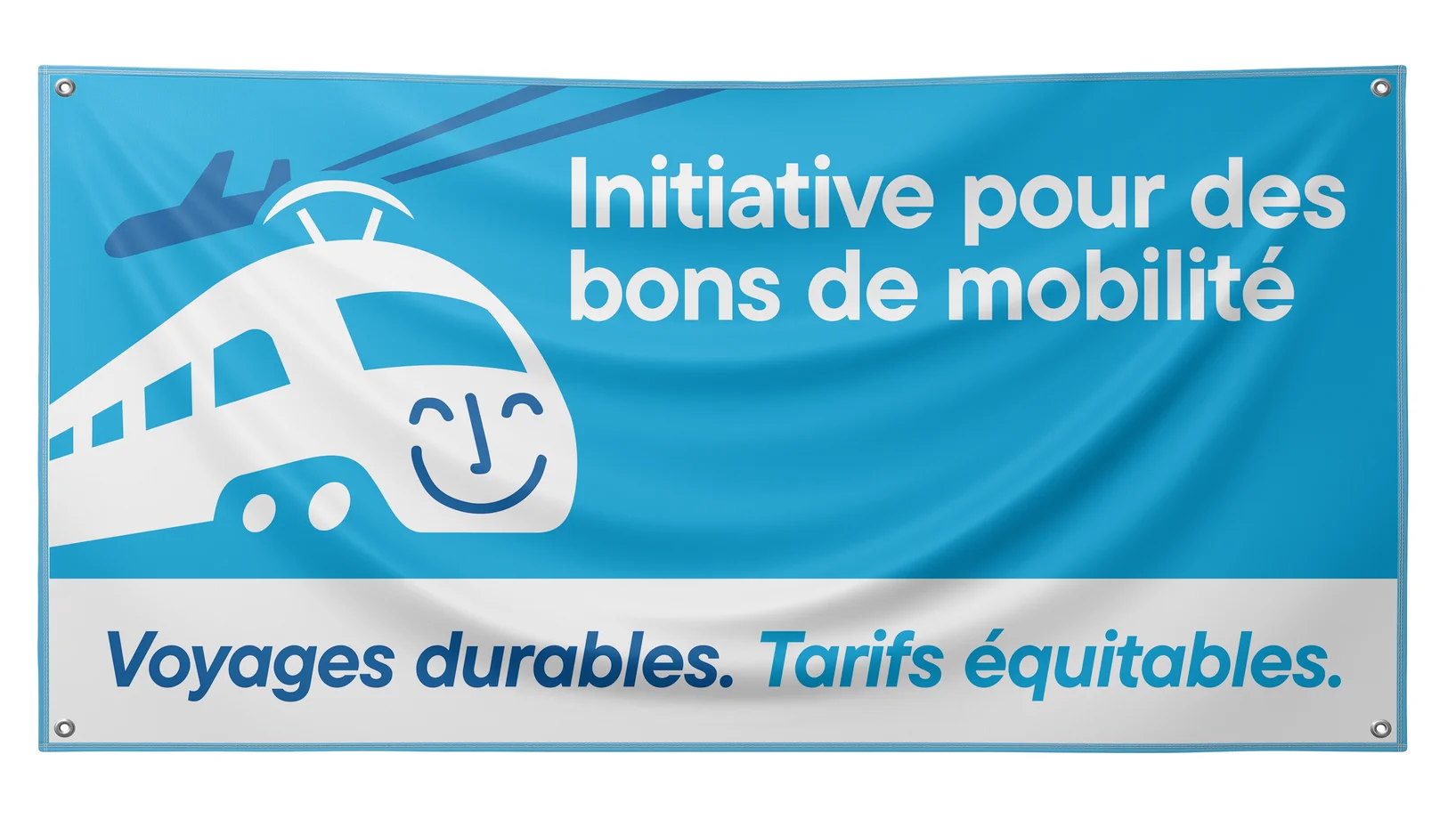 Drapeau pour l'initiative pour des bons de mobilité