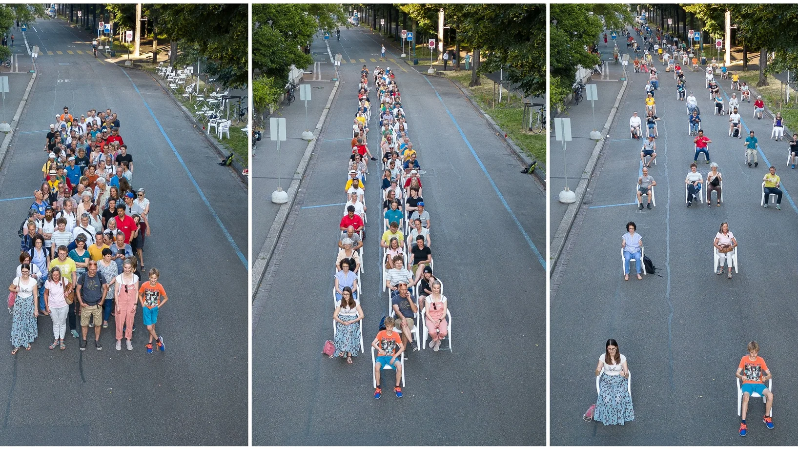 Place dans l'espace public